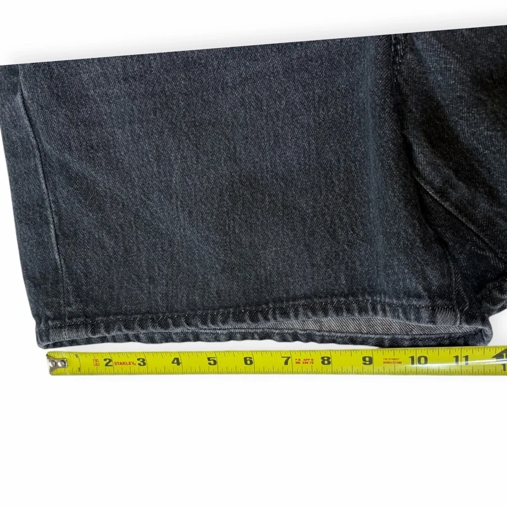 Levis Black Denim Short Overalls with Adjustable Straps Sz M - Picture 8 of 10